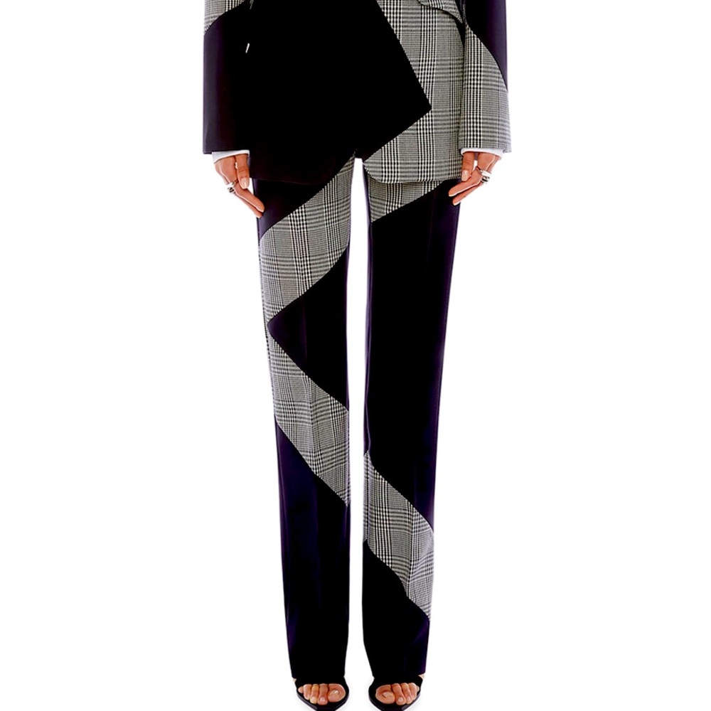 Alexander McQueen Prince of Wales Wool-Blend Cigarette Pants